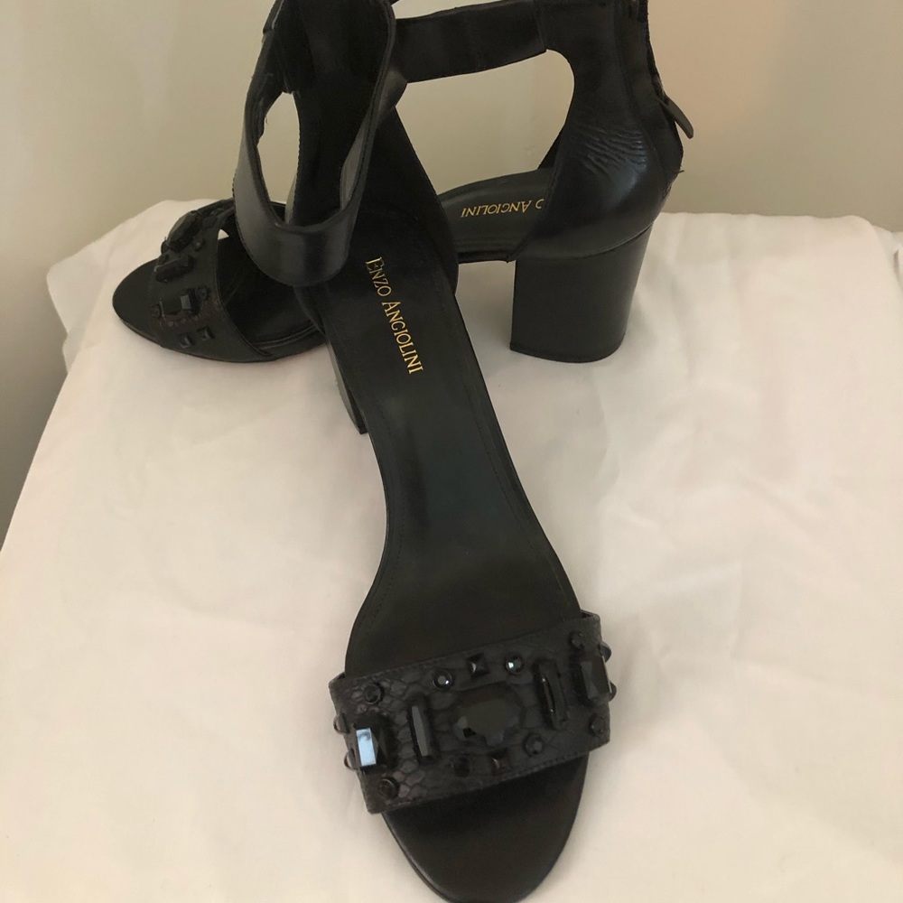 Enzo Angiolini black jewel sandals